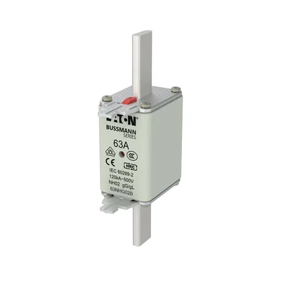 Fusible 63NHG02B NH02 63A 500V GL/GG à double indicateur