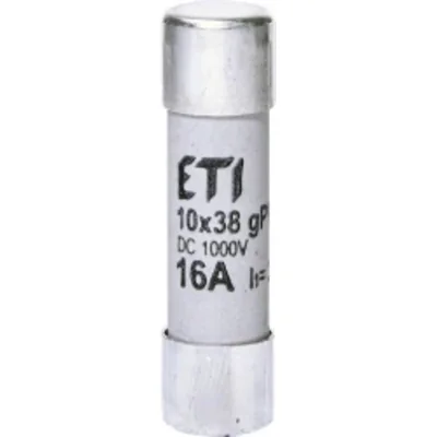 Fusible cylindrique CH10x38 gPV 16A/1000V CC PV