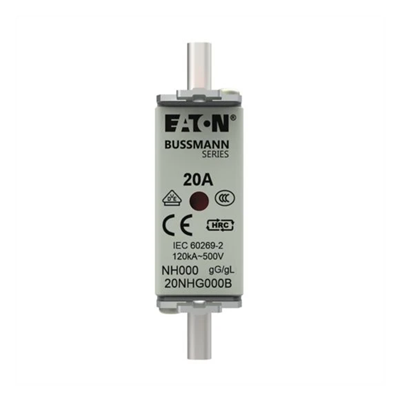 Fusible industrial, clase gG/gL, 20A 500VAC