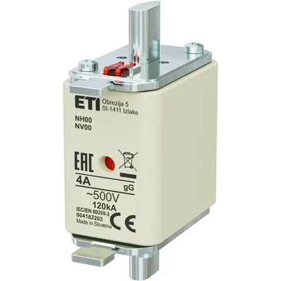 Fusible NH00 gG 4A/500V NH à temporisation / KOMBI
