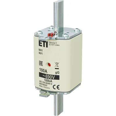 Fusible NH1 gG 100A/690V NH - à fusion lente / KOMBI