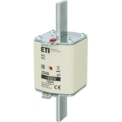 Fusible NH2 gG 224A/690V NH - à fusion lente / KOMBI