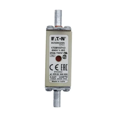 Fusible rapide 170M1571D 250 A 690 V aR DIN 000 à double indicateur
