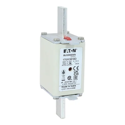 Fusible rapide 170M3818D 350 A 690 V aR DIN 1 à double indicateur