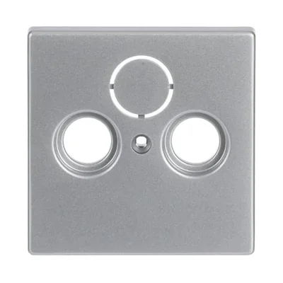 FUTURE Abdeckung für Antennensteckdosen mit 2 RTV/SAT-Anschlüssen Aluminium silber