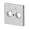 FUTURE Copertura per prese antenna Con 2 connessioni RTV/SAT, alluminio argento