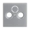 FUTURE Cover for antenna sockets With 2 RTV/SAT connections Aluminum silver