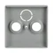 FUTURE Cover for antenna sockets With 2 RTV/SAT connections Aluminum silver