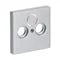 FUTURE Cover for antenna sockets With 2 RTV/SAT connections Aluminum silver