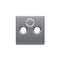FUTURE Cover for antenna sockets With 2 RTV/SAT connections Aluminum silver