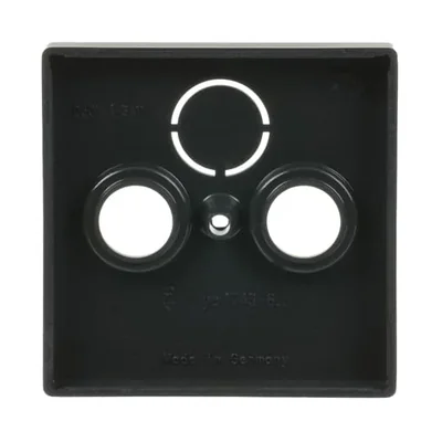 Future cover for antenna sockets with 2 RTV/SAT connections, matt black