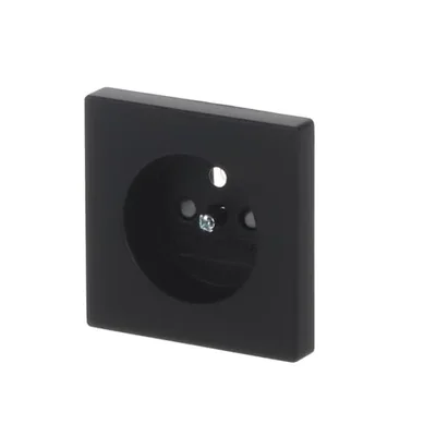 Future deckt Steckdosen mit Shutter für Steckdose 23 M-504 mattschwarz ab