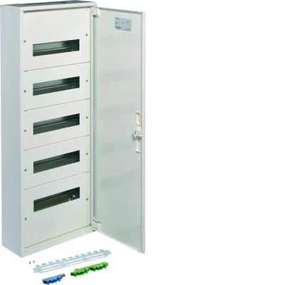 FW 2 Centralino completo da parete, 5x12 moduli + morsetti PE/N, classe IP30/I.