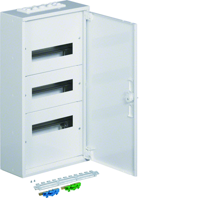 FW2 Complete switchgear 3x12M with PE/N terminals IP30/I surface-mounted class