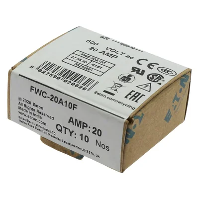 FWC-20A10F Schnellsteckdose, 20 A, 600 V AC, 10 x 38 mm, aR, UL