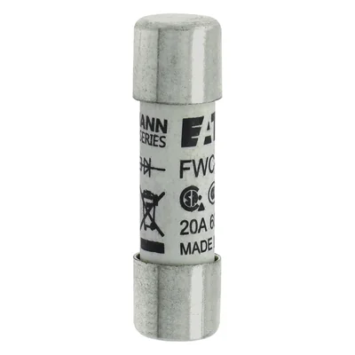 FWC-20A10F Швидка вставка, 20 A, AC 600 V, 10 x 38 мм, aR, UL