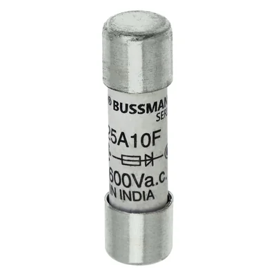 FWC-25A10F Inserto rapido, 25 A, CA 600 V, 10 x 38 mm, aR, UL