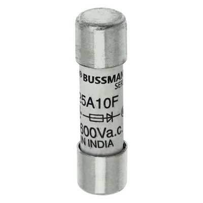 FWC-25A10F Швидка вставка, 25 A, AC 600 V, 10 x 38 мм, aR, UL