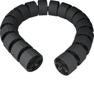Gaine souple pour câbles ronds fi70mm 1000mm noir