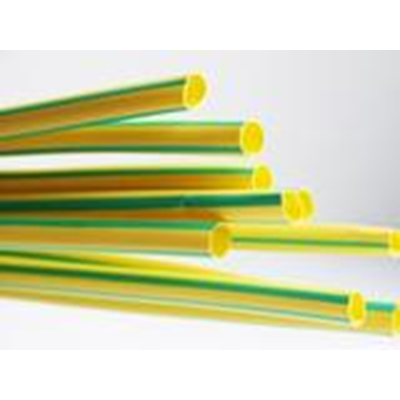 Gaine thermorétractable 2.4/1.2 - jaune-vert