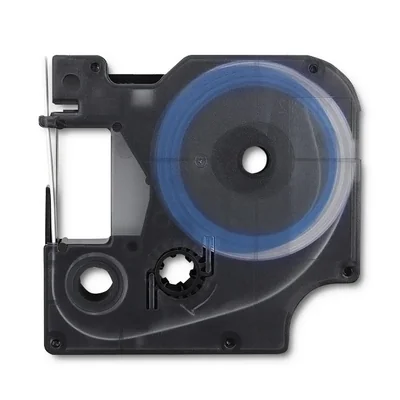 Gaine thermorétractable Qoltec pour imprimantes DYMO D1/DM1 | 12 mm x 1,5 m | Blanche | Impression noire