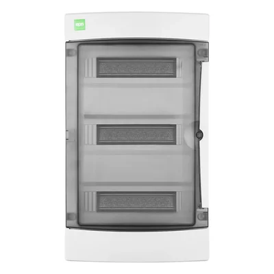 GALANT PLUS 3x12 PE+N Aufputz-Verteilerkasten IP 65 - Rauchglas