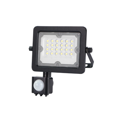 GALAXI LED floodlight 20W 4000K 2000lm IP65 black with motion sensor