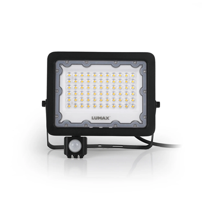 GALAXI Naświetlacz LED 50W 4000K 5000lm IP65 czarny z czujnikiem ruchu