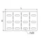 Galvanized angular connector for the cable tray, height 100mm