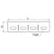 Galvanized angular connector for the cable tray, height 30mm