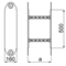 Galvanized articulated arch element, width 200mm, height 160mm