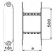 Galvanized articulated arch element, width 400mm, height 160mm