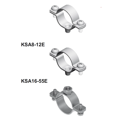 Galvanized cable clamp, diameter 34-35mm