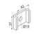 Galvanized channel plate, width 42mm