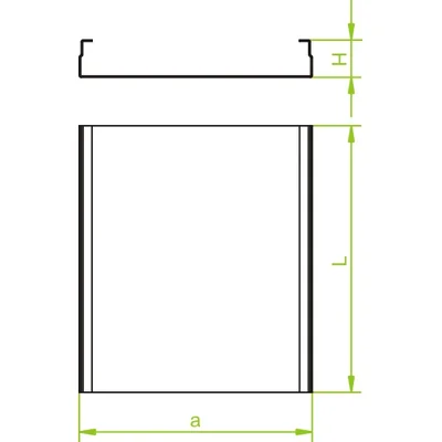 Galvanized channel width 250mm length 2m height 38mm