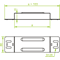 Galvanized compensatory slide, width 252mm, height 50mm