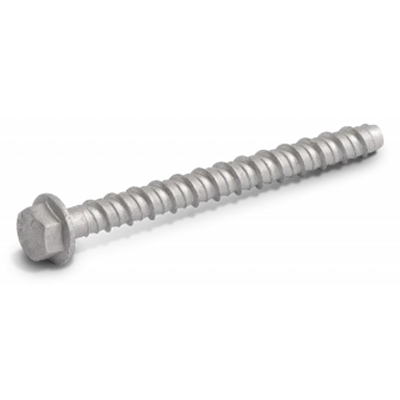 Galvanized concrete screw 6.3x50mm with hexagonal head and washer, 100 pcs.