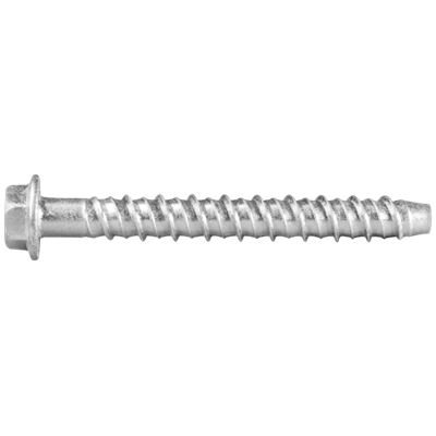 Galvanized concrete screw 6.3x50mm with hexagonal head and washer, 100 pcs.