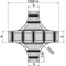 Galvanized cross bar, height 160mm, width 200mm