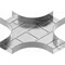 Galvanized cross bar, height 160mm, width 200mm