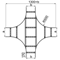 Galvanized cross bar, height 160mm, width 300mm