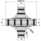 Galvanized cross bar, height 160mm, width 500mm