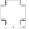 Galvanized cross bar, height 38mm, width 350mm