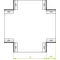 Galvanized cross bar, height 48mm, width 250mm