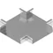 Galvanized cross bar, height 48mm, width 250mm