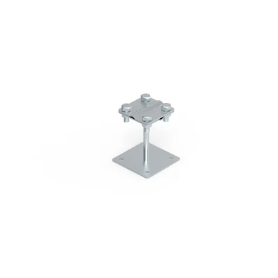 Galvanized cross handle with a plate