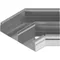Galvanized double track elbow 45 degrees width 350mm height 28mm