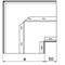 Galvanized double-track elbow, width 250mm, height 38mm