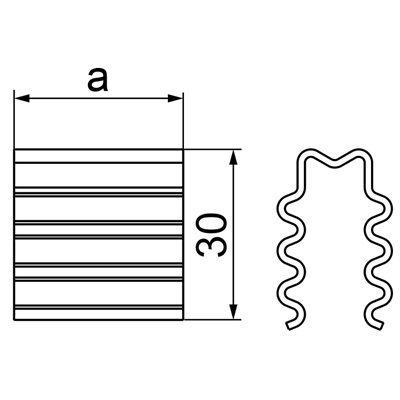 Galvanized expansion sheet 62mm wide