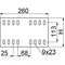 Galvanized fitting connector, height 160mm